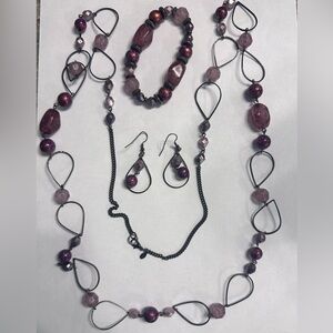 Elegant Purple Jewelry Set
